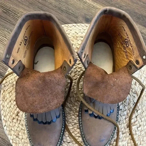 Vintage Acme Leather Lace Up‎ Boots - Picture 11 of 12